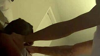 his ebony girlfriend returns with big black cock action