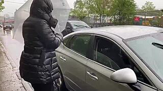 thoty rides big black cock home after wild head session