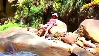 lilyan playin with toys by the river... so hot