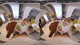 virtual taboo unfolds with stepbrother's shiny new toy. curious about that hairless pov action?