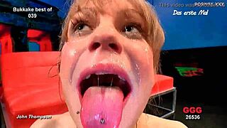 Hey, what's the hottest bukkake scene in this best of collection number 39?