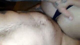 Linda Morema Moans on Allan Guerra Gomes' Cock!