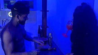 Imagine savoring every moment as she eagerly pleases the bartender Hisak in that dimly lit bar.