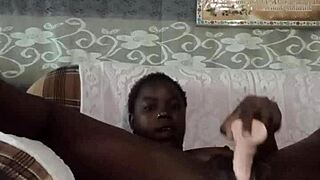 Ebony Cumslut Uses Dildo For Intense Creampie Action