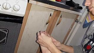 Is the manicurist a foot fetishist? Girls fly to orgasm!