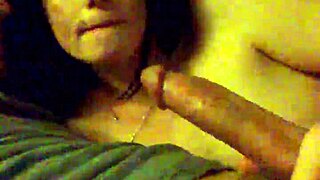 Couple Shares Intense Blowjob with Monster Cock 😏