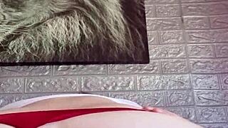 la rubia me encanta cabalgar con intensidad en su gran culo