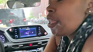 Nut In Mouth For A Wild Ride With Monster Cock Outdoors!