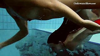 krasula fedorchuk and liza rachinska bathing in bikini underwater