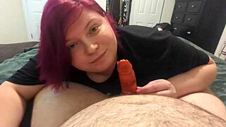 Amazing Fruit Roll Up Blowjob With Cum In Mouth!