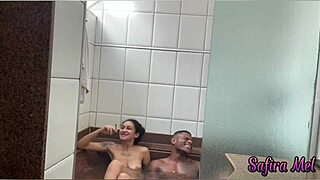 Latina Teen Enjoys Bathroom Fun with Interracial Amateurs