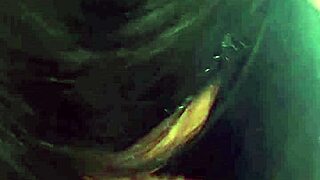 Stunning masseuse gives lingam handjob to husband at home.