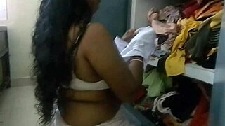 Aparna wearing petticoat and panties in amateur movement scene