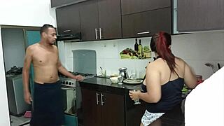 Wild Kitchen Sex with Skinny Stepmom in Hardcore Action