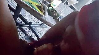 Wow! Sloppy farewell head for tiny Debo Lister with huge black cock!