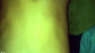 skinny girl visits friend's house for a casual hangout with amateur vibes