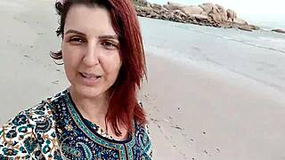 Latina With Big Tits Fucks On Rocks For Great Spine Action With Monster Cock