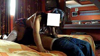 i'm fucking that hot college girl in a skirt at the hotel