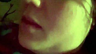 Wife engages in dirty talk while kissing and smoking a cigarette during horny session.