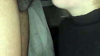 Blanquita gags hard on thick black cock with deep oral action. She takes it all in.