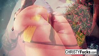 Christy Mack, are you fingering your wet pussy in the shower?