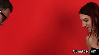 Slutty Sex Kitten Devours Cumshot On Face In Blowbang Facial