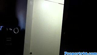 The realtor starts by sucking the buyer's cock before he fucks her pussy in doggystyle pov