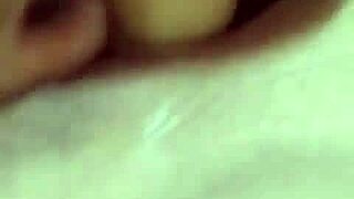 Latina housewife with big natural tits masturbates and gets anal fucking