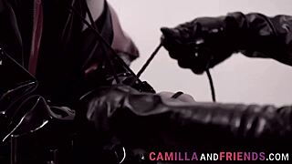 Shemale in Latex Dominates Her Boy with Kinky Moves