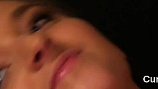 Personal kinky sex kitten gets cumshot on face swallowing spunk