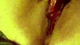 Liz fucks herself with a dildo while you watch