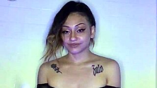 Mia is sucking her big dildo named Big John, it's so wet