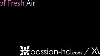 Sadie gets a creamy creampie outdoors