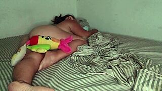 Watch this Colombian bend over for monster cock!