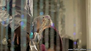 Fellucia gives a perfect blowjob with swallow.