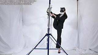 Woman Masturbating Wildly Over a Tight Rope, Oh Yeah!