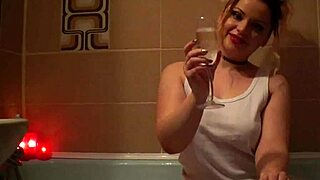 I’m overwhelmed by the sight of her in the bath, embracing every curve with such raw desire. I can’t look away from her beauty.