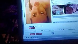 i made a cum tribute for my friend laurie69, cum all over her tits