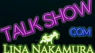 watch emme white devour little japanese lina in this interracial lesbian talk show featuring lina nakamura