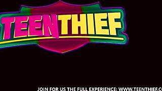 Sofie strips down for a horny officer to bang her