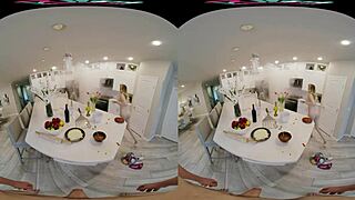 Vrhush Hot Blonde Ailee Anne Rides Cowgirl In Kitchen For Creampie