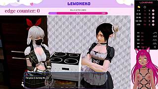 LewdNeko's seductive harem hotel game play in anime style