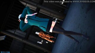 170618 mmd xxxdance featuring sagiri izumi in raspberry monster toon animation