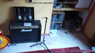 Step Mom and Daughter in Wild Family Threesome Blowjob POV