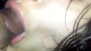 This cum lover eagerly swallows every drop of semen