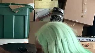 Neighbor Helps With Move, Pays With Deepthroat On Big Black Cock.