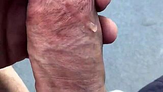 How does this mature slobberpuss handle a hot day with her tits?