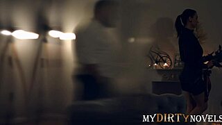 Mary frost - sexual play of a couple in a dark room with fingering and riding