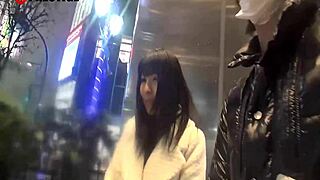 Asian babe gets BLOWJOB and FUCKING with TOYS