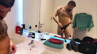 dirty is getting so horny in the bathroom while bathing